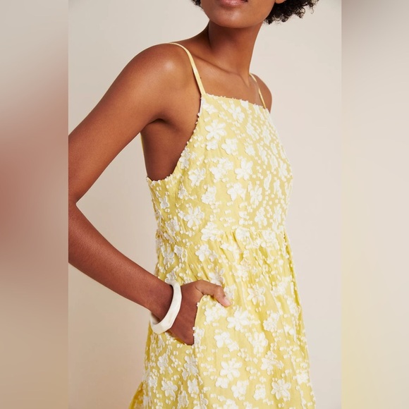 Nwot Anthropologie Maeve Rhonda Textured Midi Dress - Picture 4 of 6